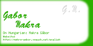 gabor makra business card